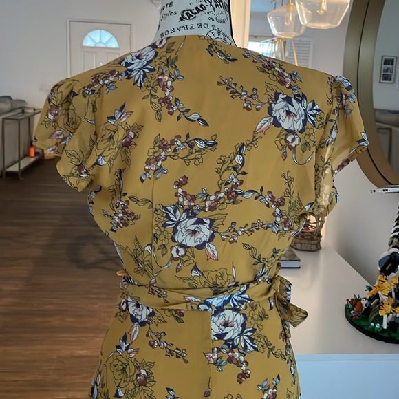 Mustard Maxi Wrap Dress - Picture 8 of 14